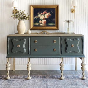 SOLD! Antique Buffet, Jacobean Buffet, Entryway Console, Traditional Sideboard, Transitional Credenza, Modern Farmhouse Dresser Cabinet