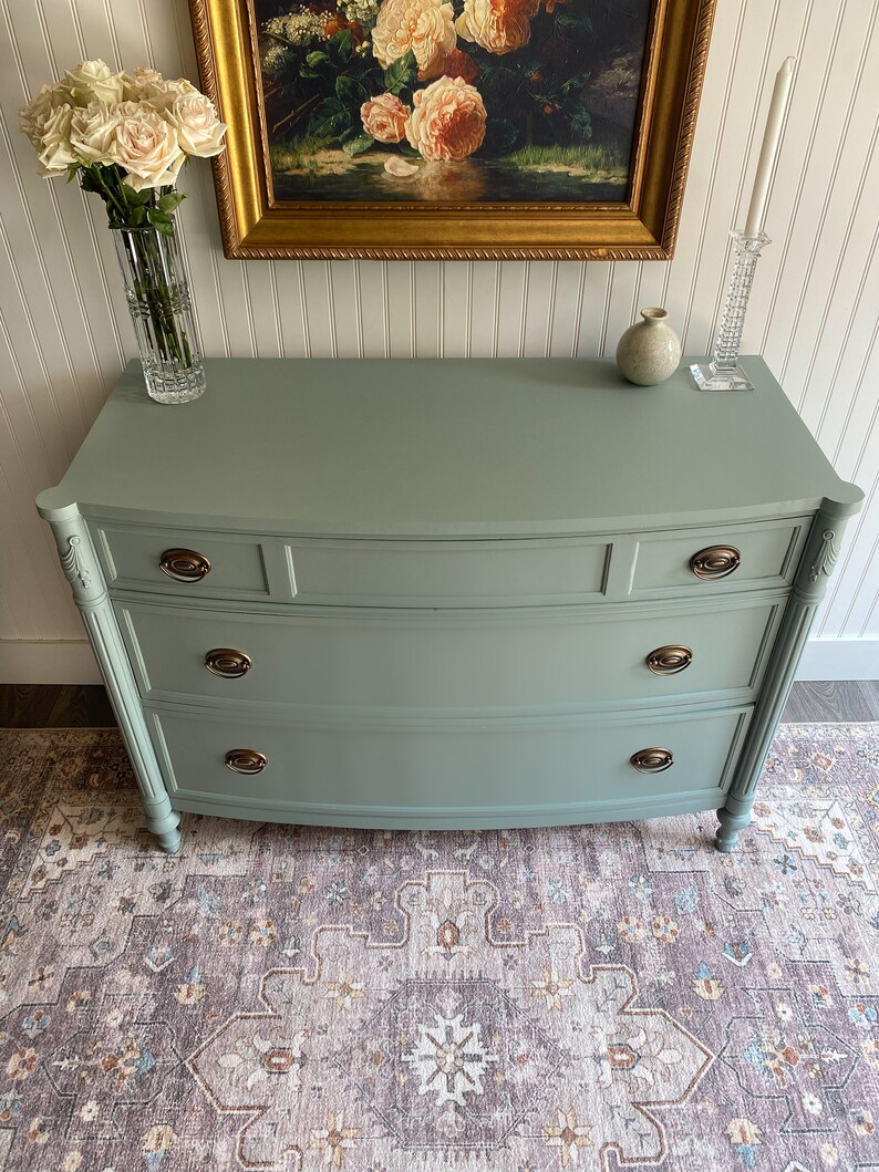 Dresser Rug SOLD! Dresser Vintage Bedroom Dresser Refinished Modern Farmhouse ...
