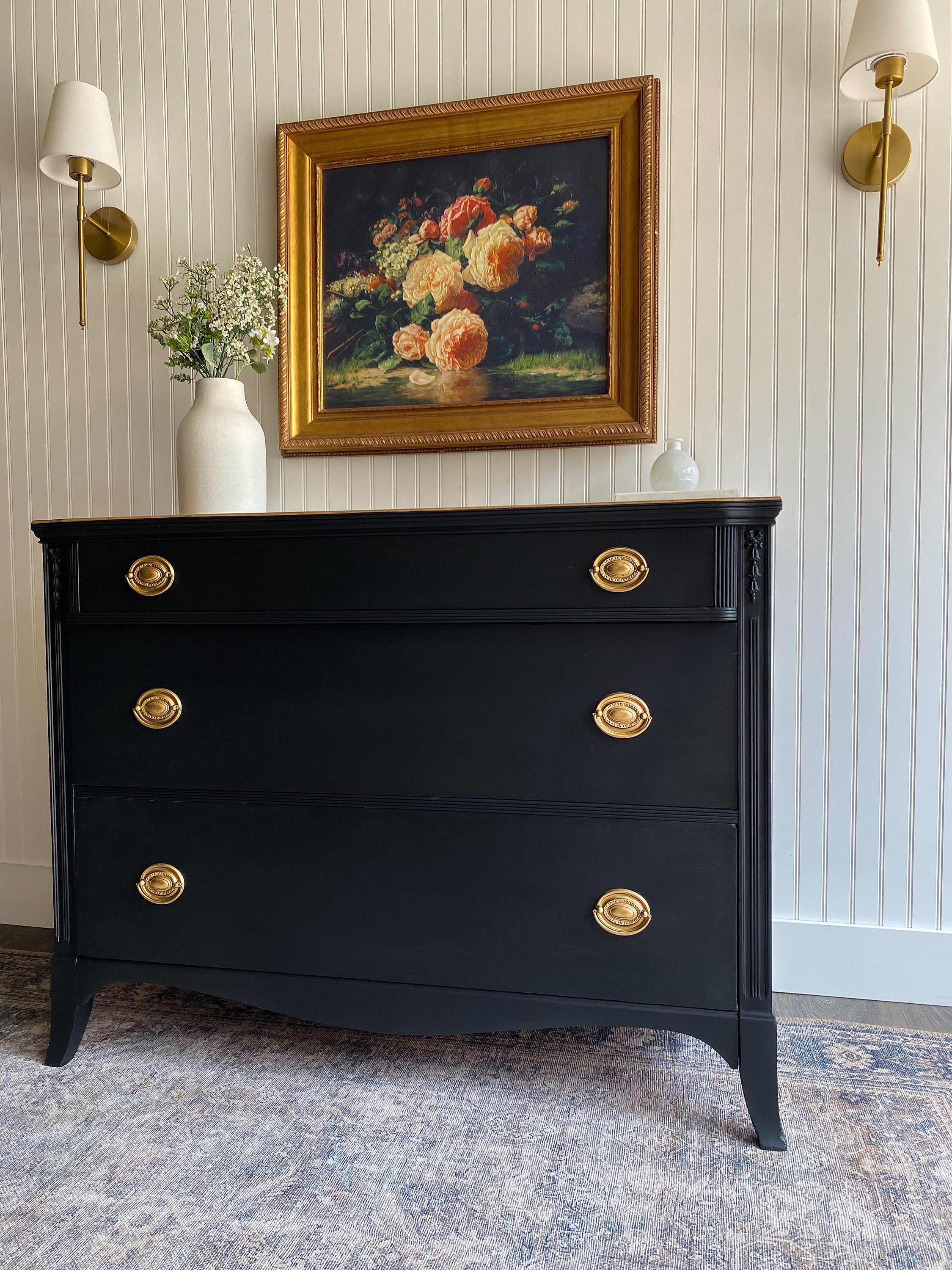 SOLD! Antique Dresser Vintage Bedroom Chest Refinished Modern Farmhouse ...