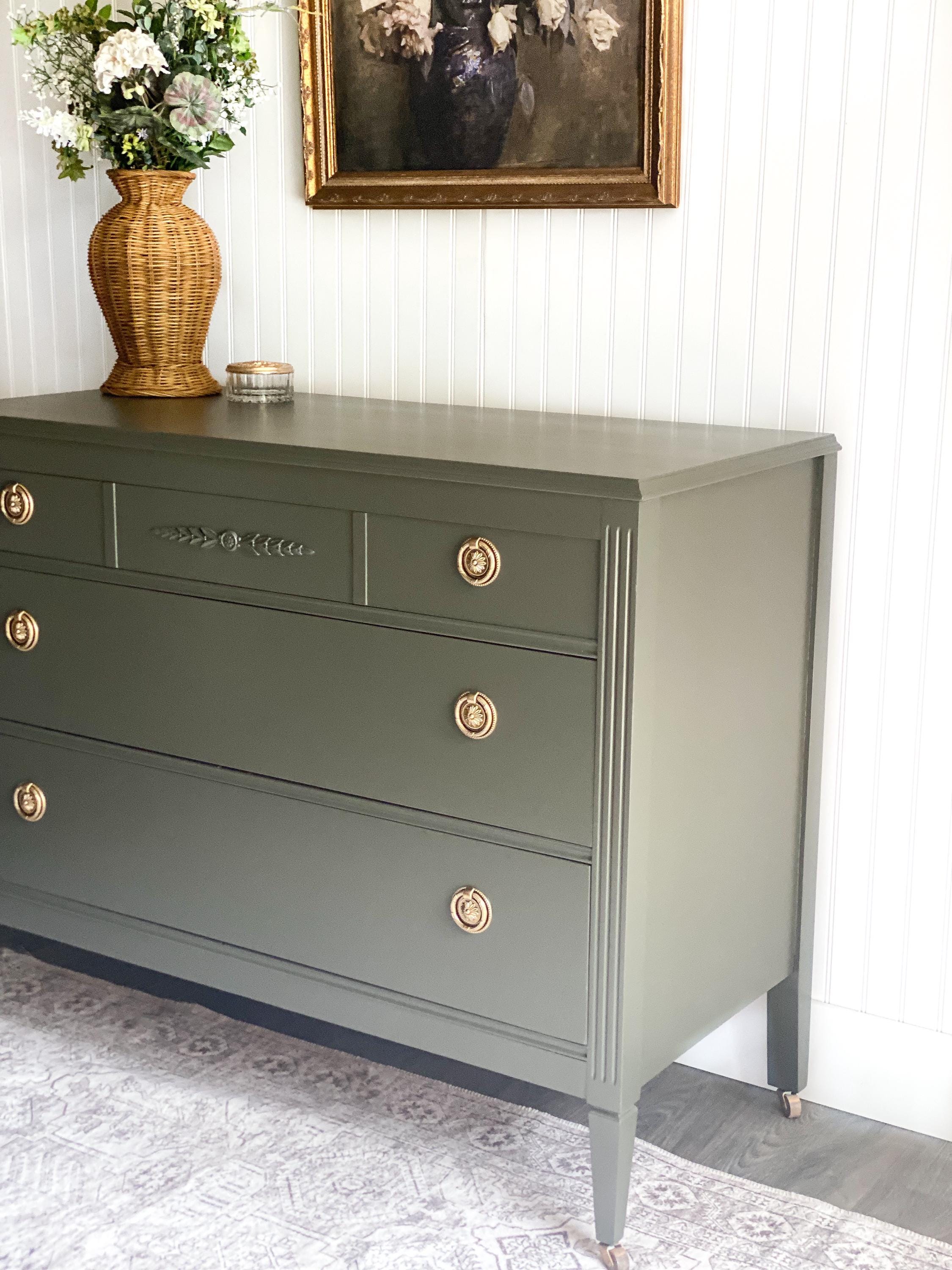 SOLD! Antique Dresser, Vintage Bedroom Dresser Refinished Modern ...