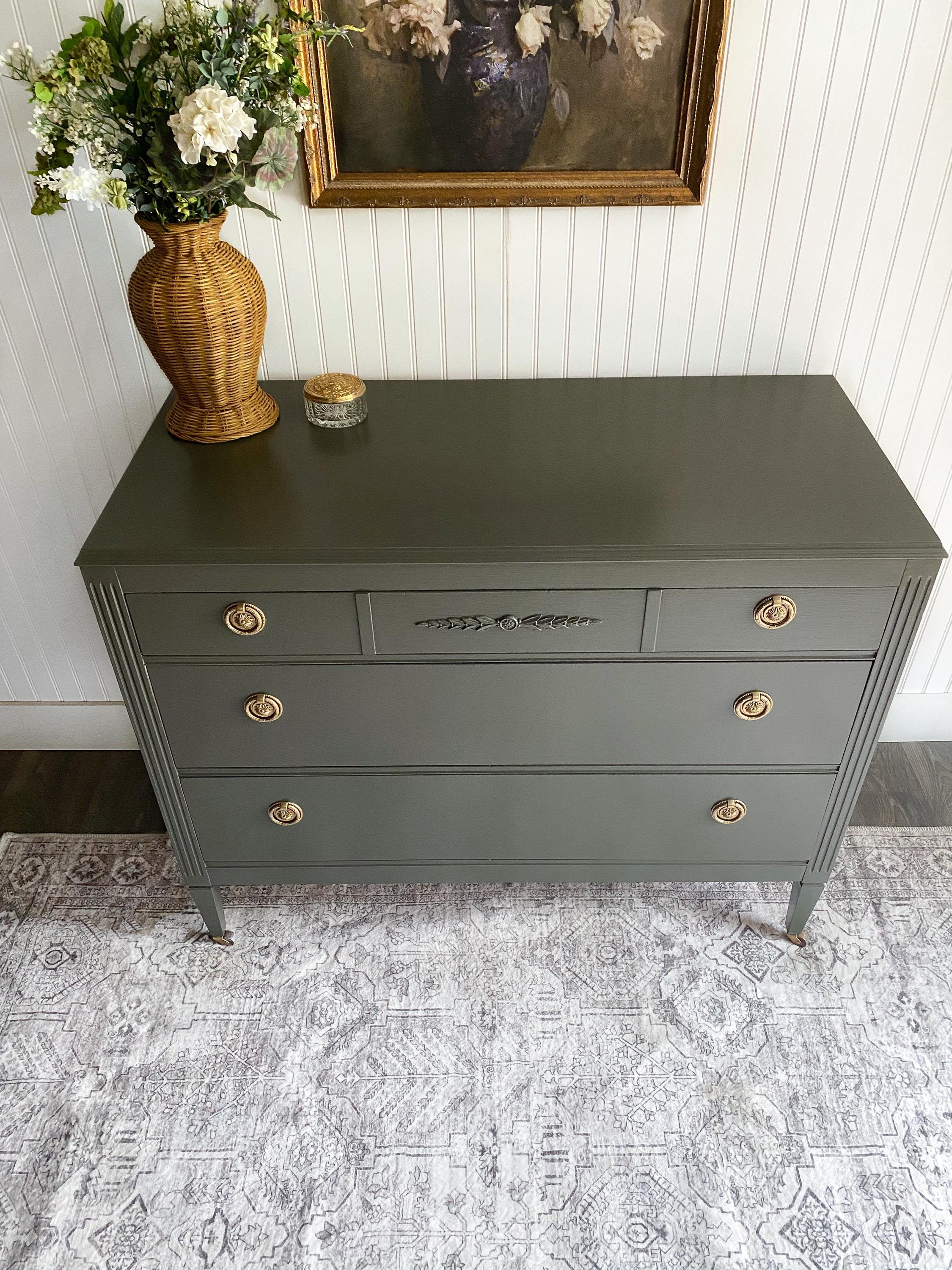 SOLD! Antique Dresser, Vintage Bedroom Dresser Refinished Modern ...
