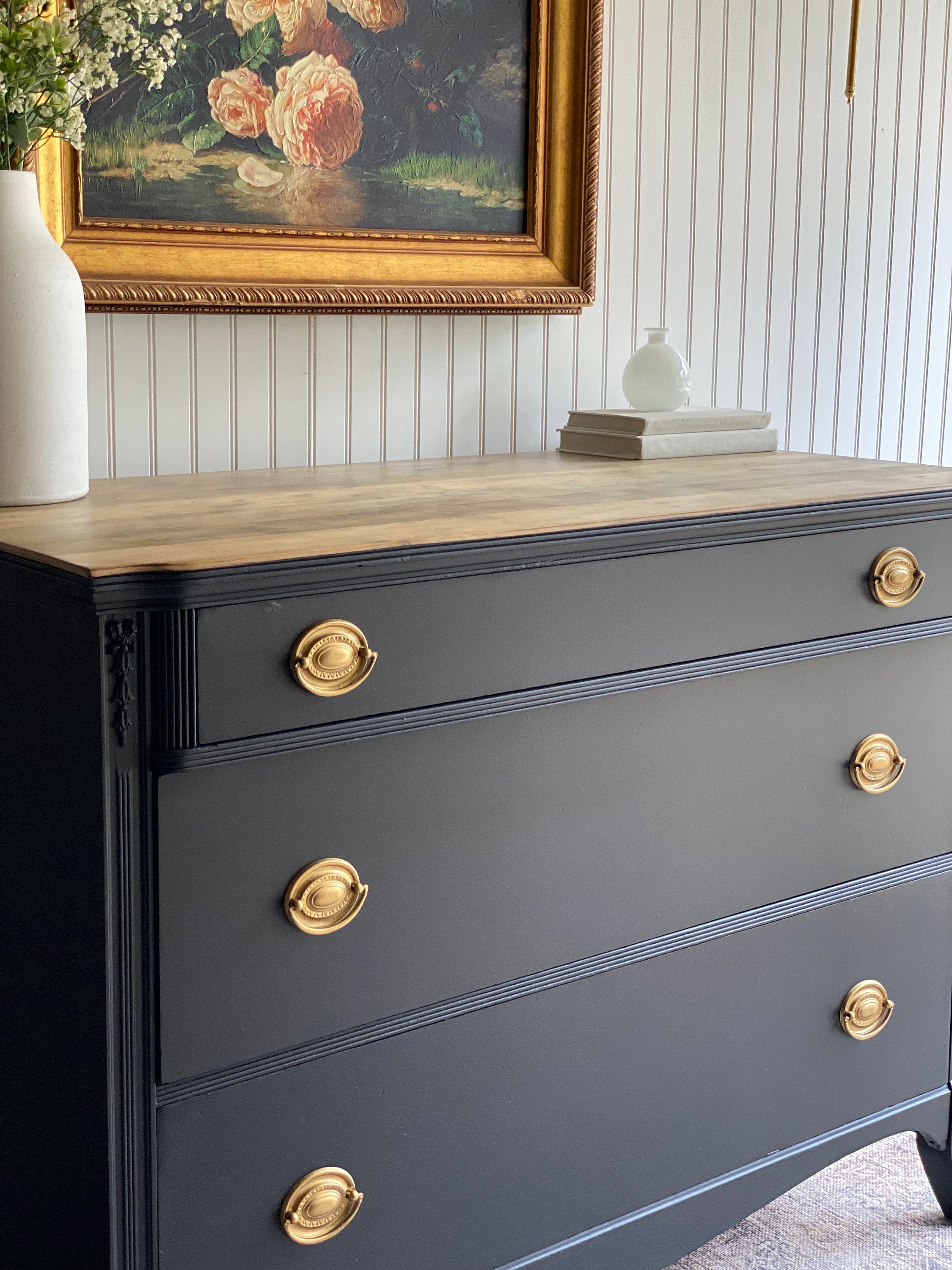 SOLD! Antique Dresser Vintage Bedroom Chest Refinished Modern Farmhouse ...