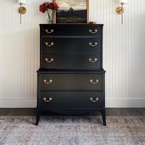SOLD! Dresser, Antique Dresser, Victorian Dresser, Black Bedroom Furniture, Nursery Chest, Modern Farmhouse, Tall Dresser, Grandmillenial