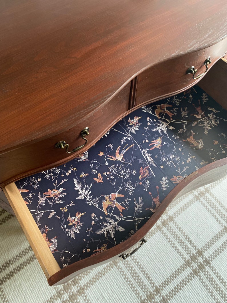 Vintage Dresser, Walnut Dresser, Antique Dresser, Entryway Console, Nursery Dresser, Modern Farmhouse Nursery Furniture, Walnut Chest nursery chest nursery decor nursery inspo vintage nursery custom furniture dresser makeover refinished dresser