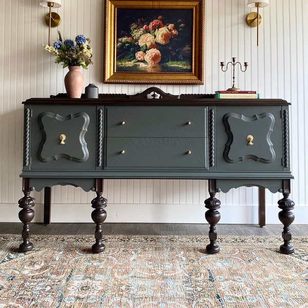 Buffet Vintage, Antique Victorian Buffet, Entryway Console, Traditional Sideboard, Transitional Credenza, Modern Farmhouse Dresser