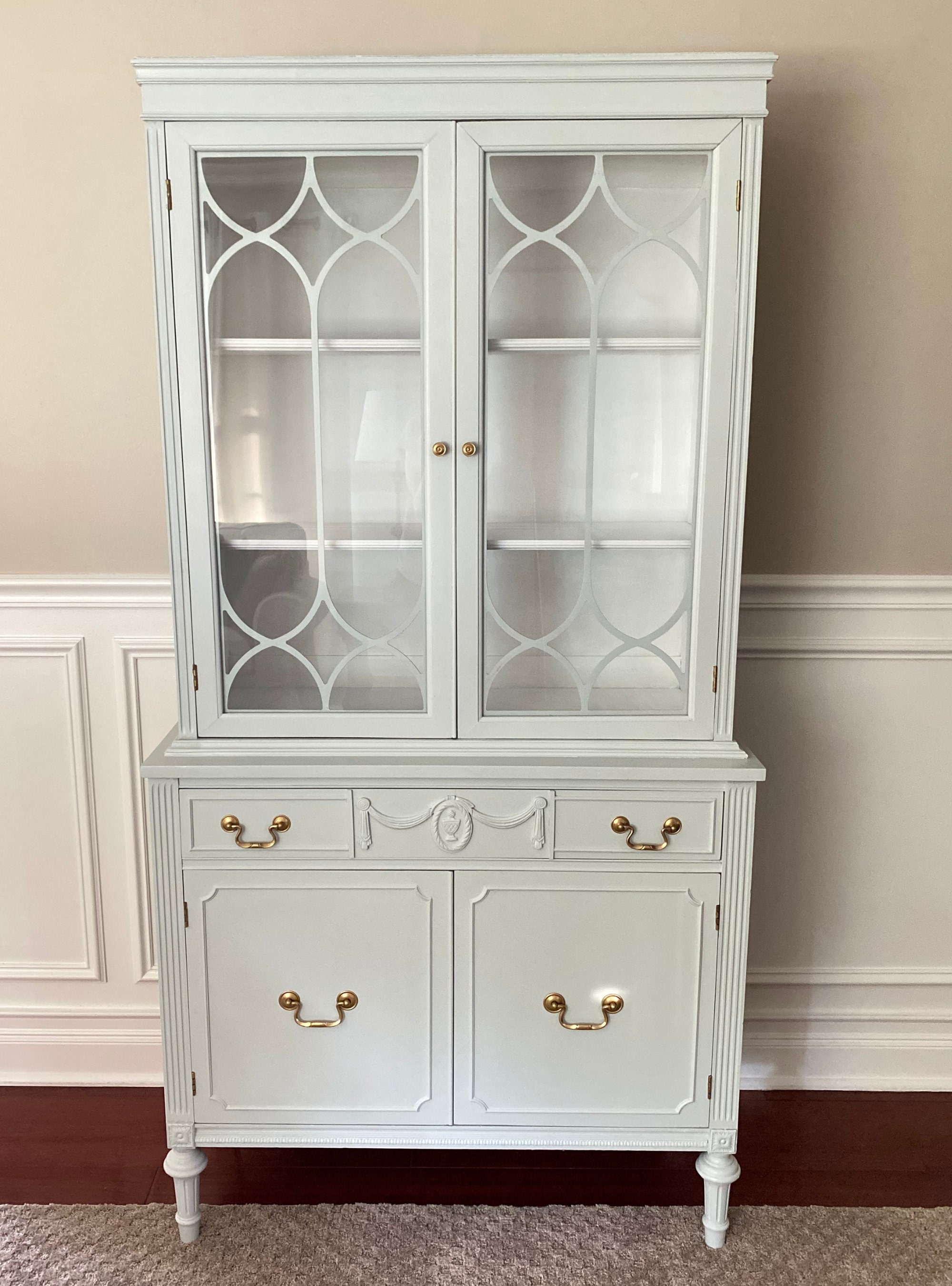 SOLD! Vintage Antique Mahogany Hutch Refurbished Traditional