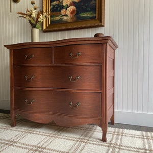 Dresser, Vintage Dresser, Walnut Dresser, Antique Wood Chest, Entryway Console, Nursery Dresser, Modern Farmhouse Bedroom Furniture