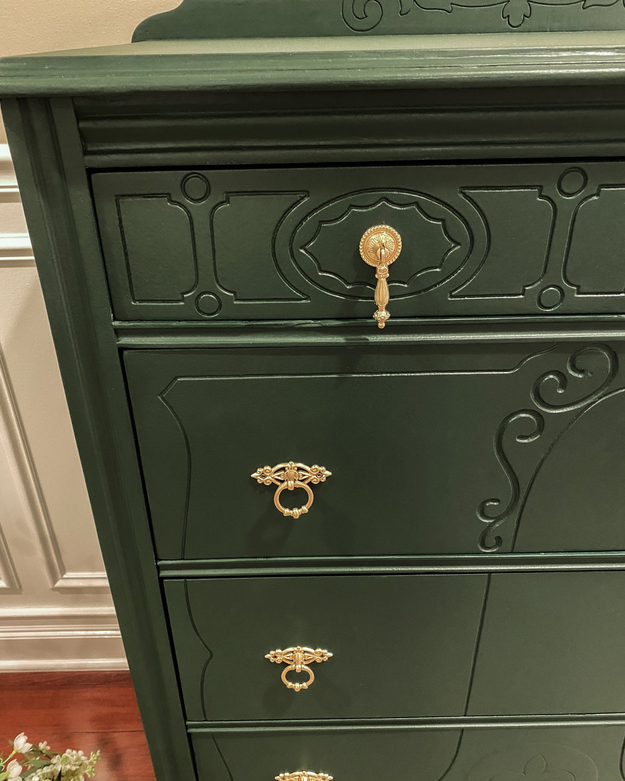 SOLD Antique Tall Chest of Drawers, Tall Dresser, Vintage Entryway