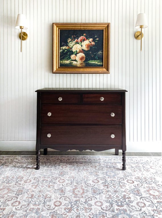SOLD! Antique Dresser, Mahogany Dresser, Nursery Dresser, Vintage Nightstand, Entryway Chest, Chest of Drawers, Dark Walnut Dresser - Etsy SOLD! Antique Dresser, Mahogany Dresser, Nursery Dresser, Vintage Nightstand, Entryway Chest, Chest of Drawers, Dark Walnut Dresser - Etsy