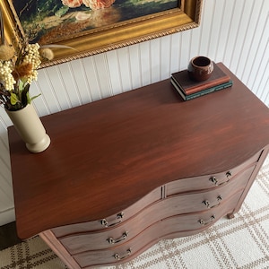 walnut dresser refurbished dresser vintage dresser wood furniture natural organic modern farmhouse coastal farmhouse home decor