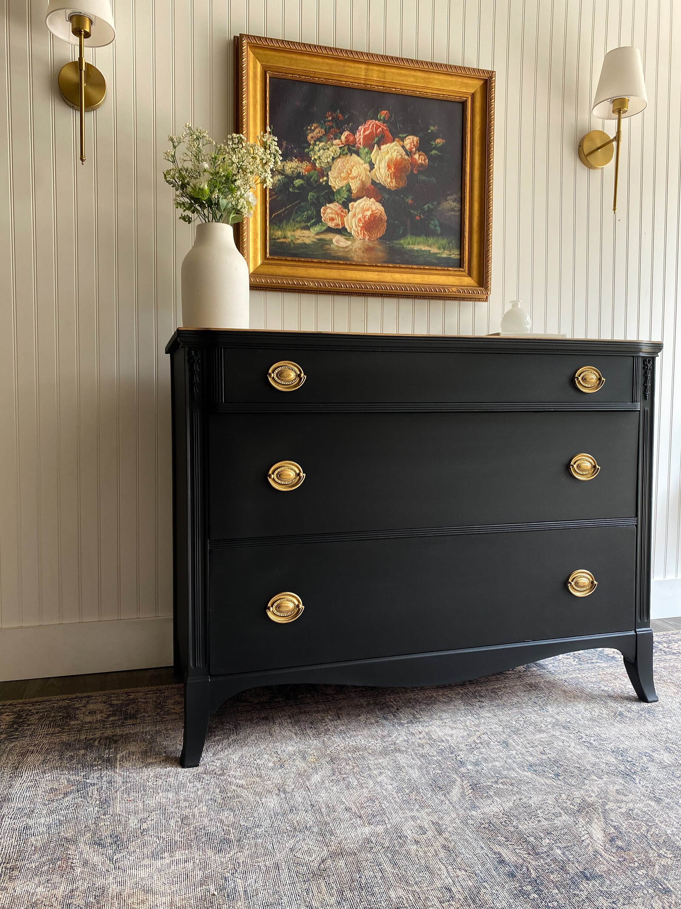 SOLD! Antique Dresser Vintage Bedroom Chest Refinished Modern Farmhouse ...