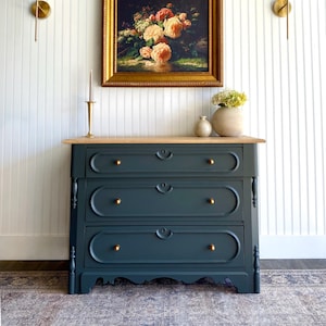 SOLD! Victorian Dresser, Farmhouse Dresser, Bedroom Dresser, Nursery Dresser, Entryway Console, Antique Chest of Drawers, Raw Wood Dresser