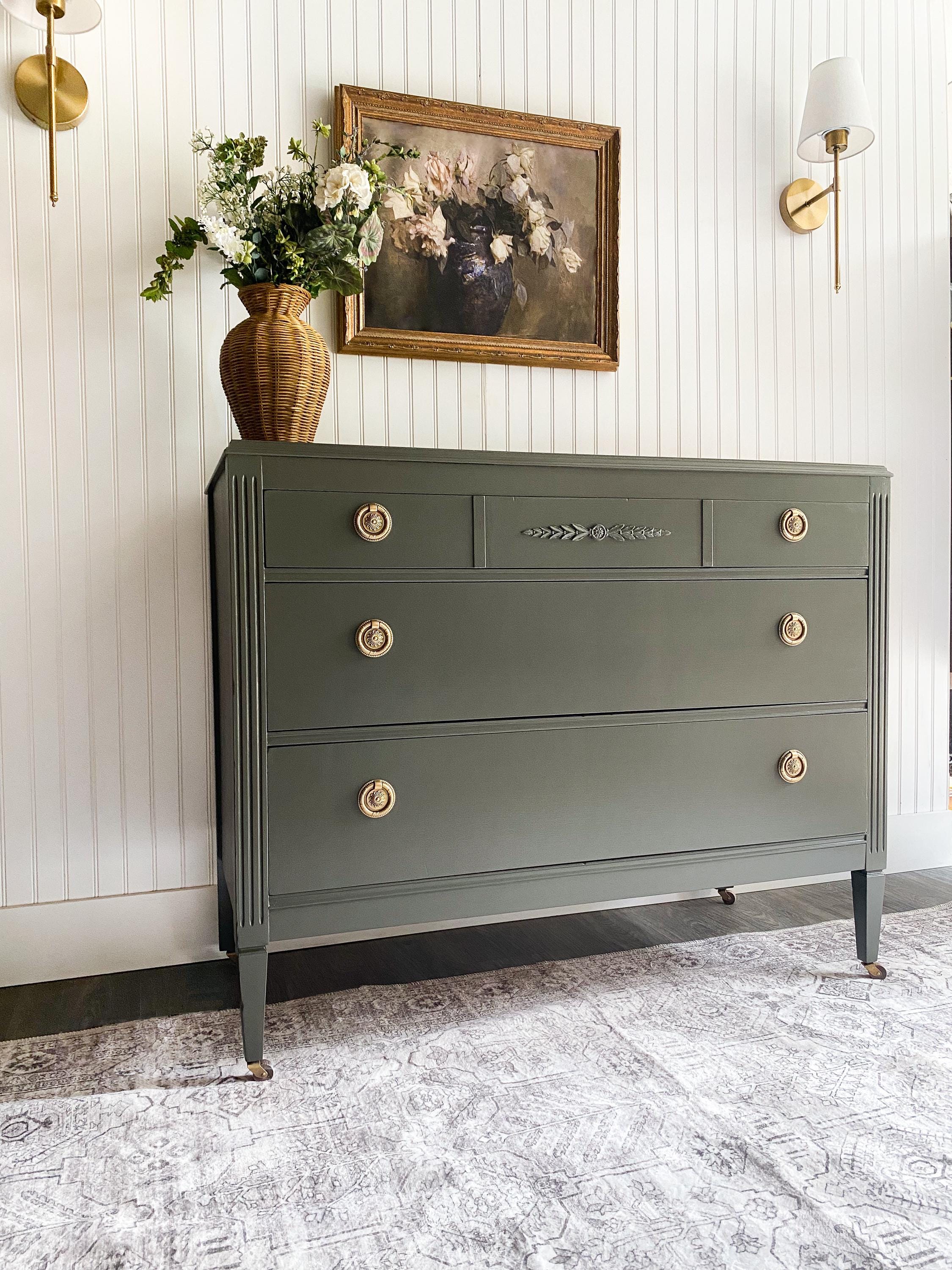 SOLD! Antique Dresser, Vintage Bedroom Dresser Refinished Modern ...