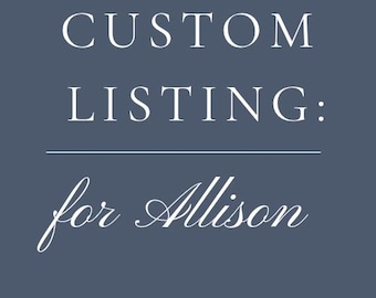 SOLD! Custom Listing for the Katy