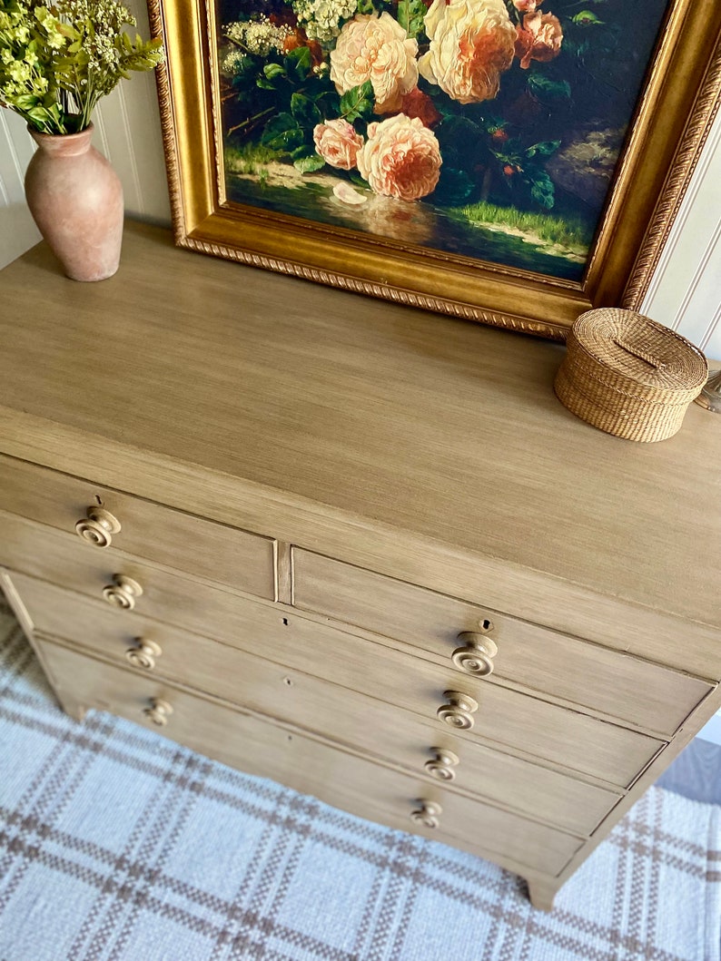 SOLD! English Antique Pine Dresser, Faux Wood Dresser, Raw Wood Dresser ...
