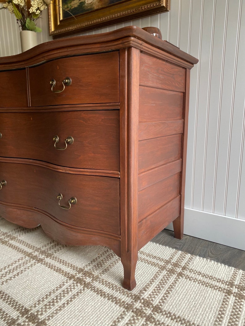 dresser vintage dresser chest solid wood antique dresser entryway console walnut nursery dresser bureau victorian