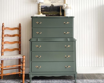 green farmhouse dresser Vintage Farmhouse Dresser main image 1