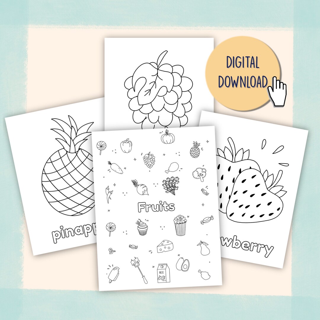 Fruit Coloring Pages for Kids Ages 4+ | Printable Educational ...
