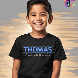First Day Of School Shirt, Custom Crayon Kids Name Shirt, Cute Toddler School Outfit for Boys Girls, First Day of School