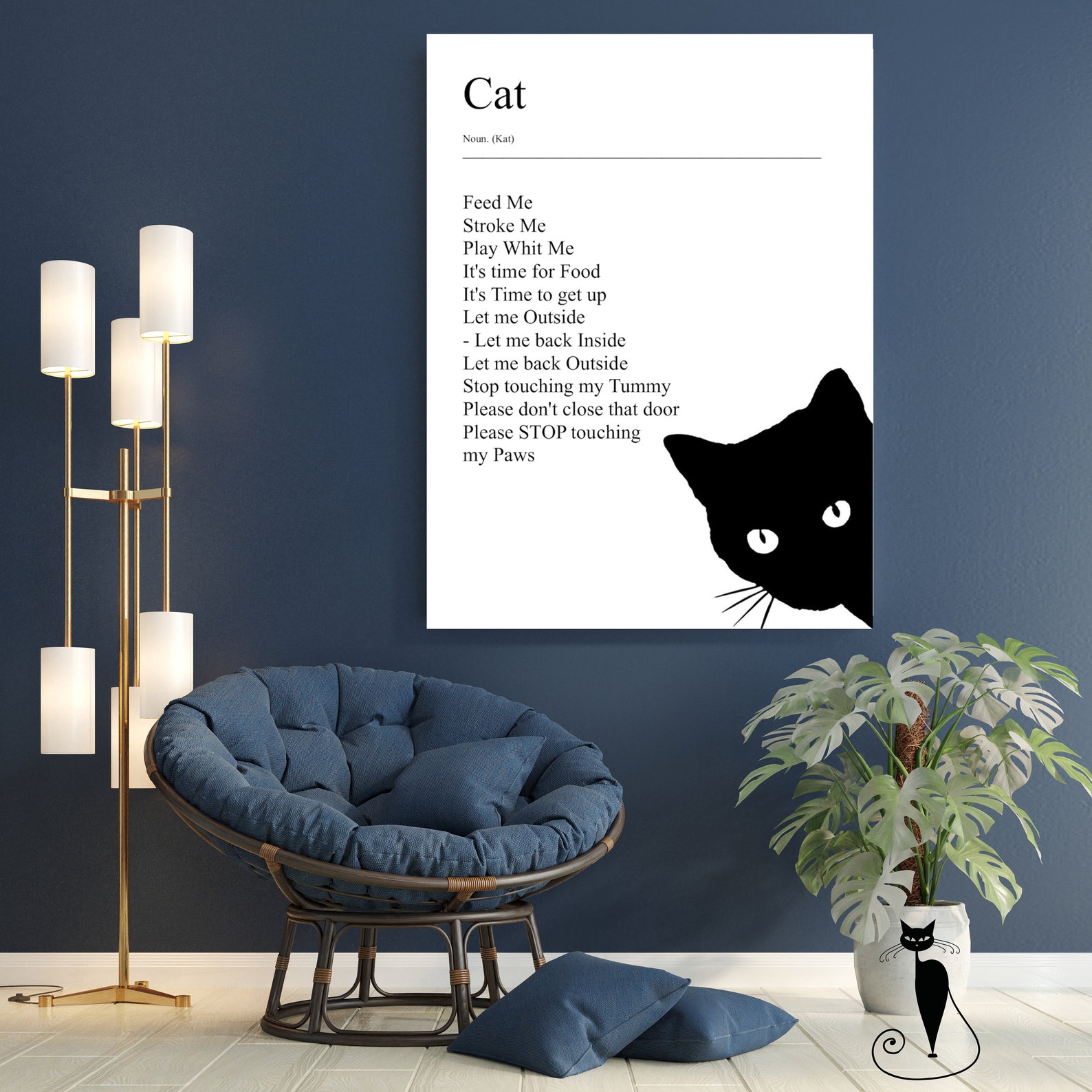Cat Definition Funny Quotes Funny Cat Cat Decor Cat Quotes Etsy