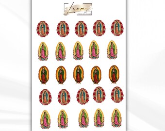 La Virgen De Guadalupe Nail Decals – Virgin Mary Nails – Waterslide Nail Decals - Nail Decals - Nail Art
