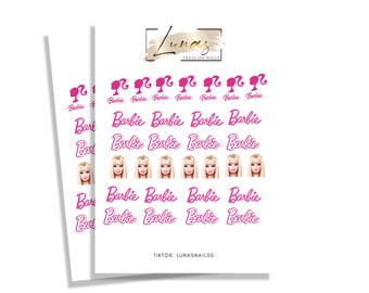 Waterslide Nail Decals, Decals For Nails, Doll Head Nail Decals, Doll Nail Decals