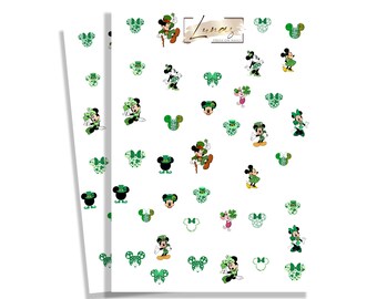 Waterslide Nail Decals, Character Nail Decals, Nail Water Decals, Water Transfer Decals, St Patrick’s Day Nail Decals, St Patrick’s Day Nail