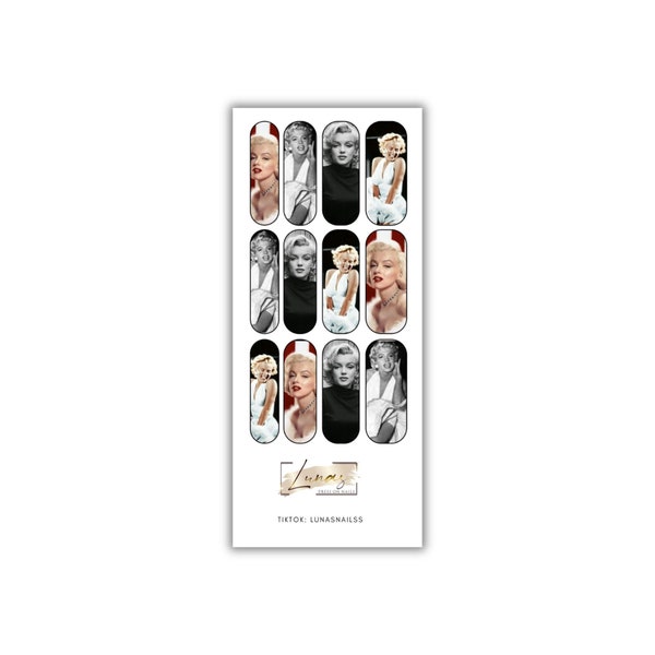 Marilyn Nail Decals - Marilyn Nails - Décalcomanies à ongles - Nail Art - Outils à ongles - Décalcomanies à ongles Waterslide