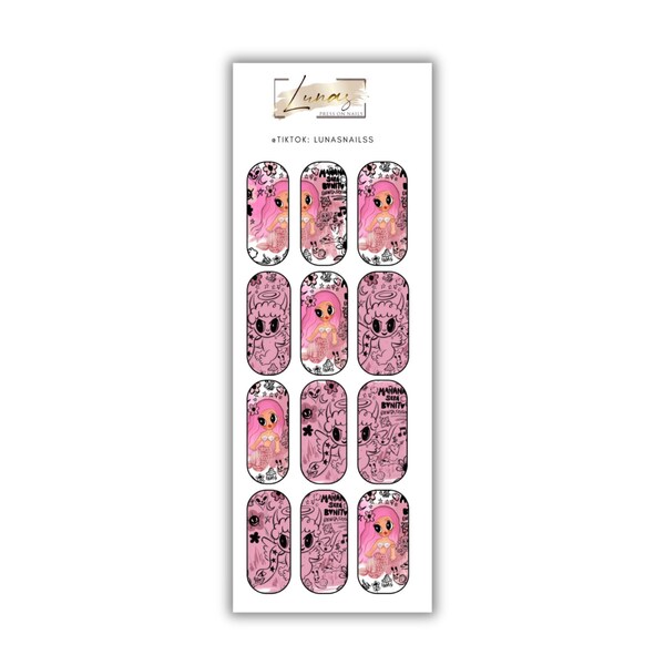 Waterslide Nail Decals, Waterslide Nail Wraps, Karol G Nail Decals, Mañana Será Bonita, Bichota Season New Album Nail Decals