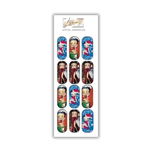 Christmas Waterslide Nail Decals, Christmas Nail Wraps, Christmas Nail Art, Betty Boop Nail Decals, Betty Boop Nails