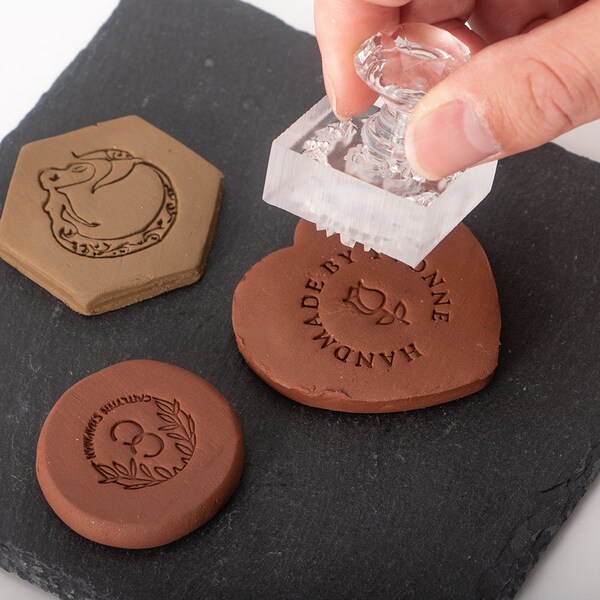 Acrylic Custom Pottery Stamps Etsy