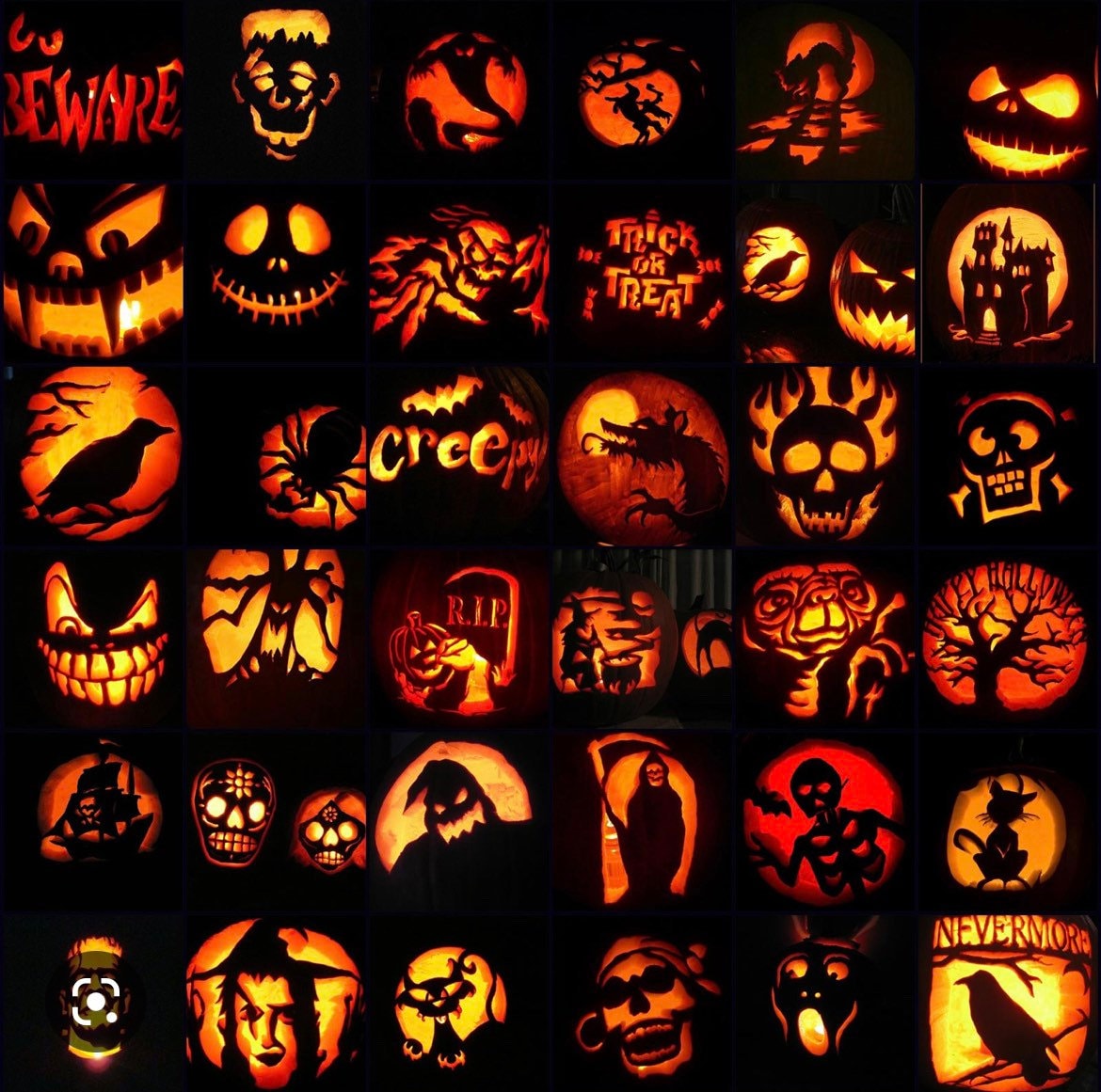 1000 Bumper Halloween Pumpkin Carving Patterns To Download Etsy funny-and-scary-handmade-pumpkin-decorated-for-halloween-halloween