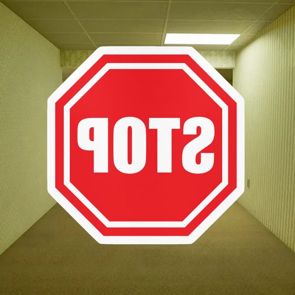 Stop Sign Back Reference Backrooms Stop Sign - Etsy