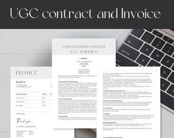 Editable UGC Creator Contract and Invoice Template (Canva)