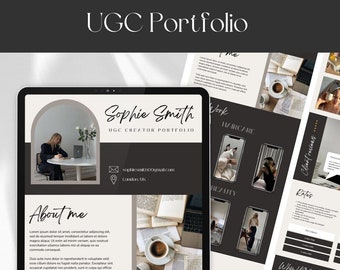 Minimalist UGC Portfolio Template, Neutral Canva Design (Digital Download)