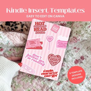 Kindle Insert, paperwhite insert, kindle case insert, printable kindle insert, romance kindle insert, printable kindle insert for clear case