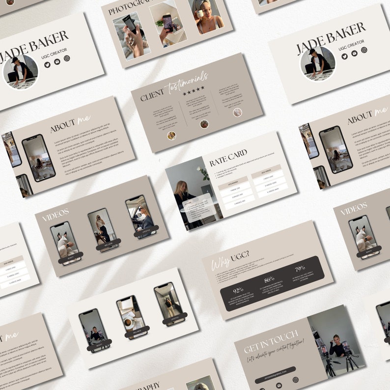 Editable UGC Portfolio Website Template, Canva Media Kit image 7
