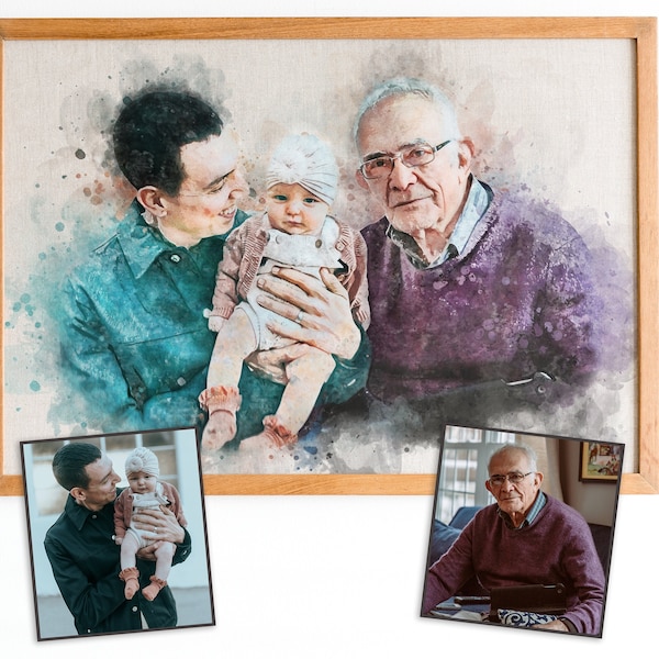 Photo Portrait Deceased Loved Painting Etsy