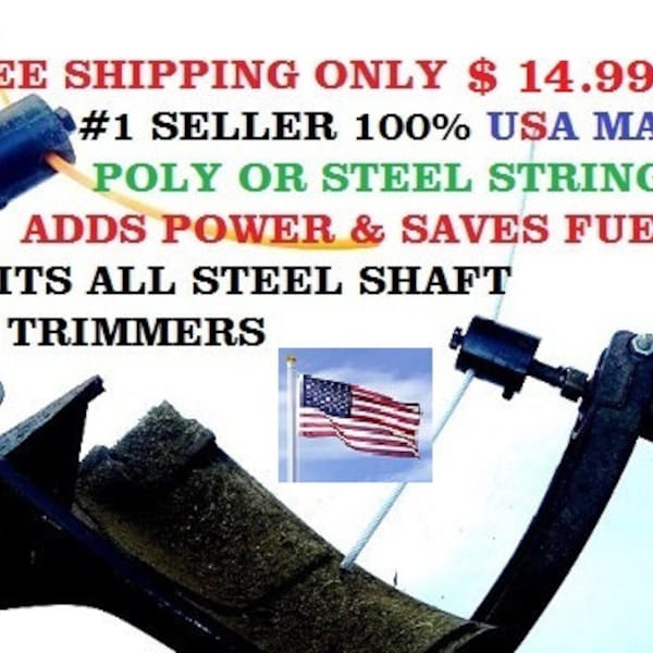 String Trimmer Head Replacement-Only Seconds To Change String-10X Stronger String- Fits All Metal Shaft Trimmers-100% USA Made