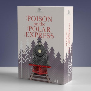 4-8 Player Polar Express Christmas Train Murder Mystery Game Kit English