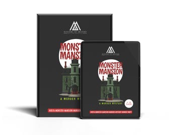 Kit de jogo Monster Mansion Murder Mystery para 4 a 20 jogadores em inglês
