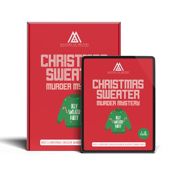 4-20 Player Office Christmas Sweater Party Murder Mystery Game Kit English