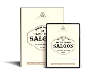 4-8 Player Wild West Cowboy Murder Mystery Host Your Own Game Kit English