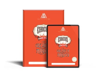 Kit para organizar tu propio juego de misterio de asesinato en un circo para 4 a 20 jugadores