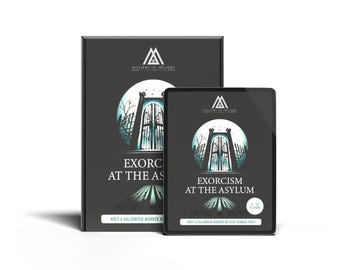 Kit de juego de misterio y asesinato de Halloween para 4-8 jugadores: exorcismo y asilo (inglés)