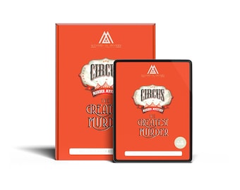Kit de juego para organizar tu propio circo misterioso de 4 a 8 jugadores
