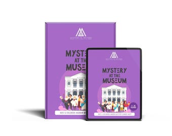 Kit de juego de misterio y asesinato con temática de museo para niños de 4 a 14 jugadores