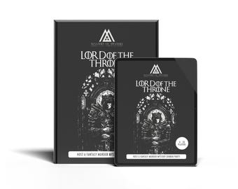 Kit de jogo de mistério e assassinato com tema medieval de fantasia para 4 a 8 jogadores
