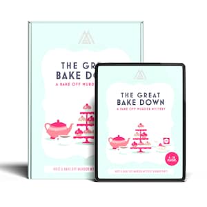 Kit de juego de misterio y asesinato con temática Bake Off para 4 a 20 jugadores