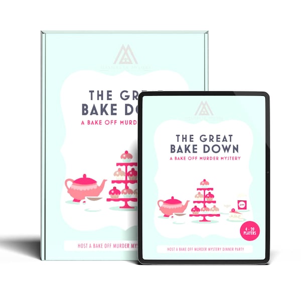 4-8 Player Bake Off Themed Murder Mystery Game Kit English